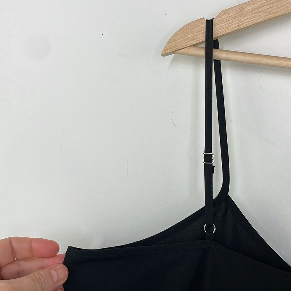 Nanette Lepore Slip Dress Black Spaghetti Straps Size 14 - Picture 8 of 12